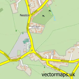 Street map sample of Neston, Wiltshire