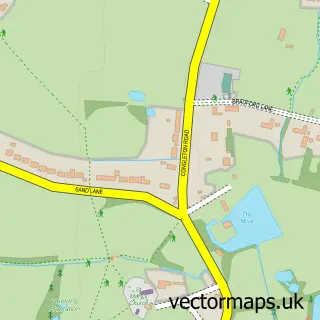 Street map sample of Nether Alderley, Cheshire