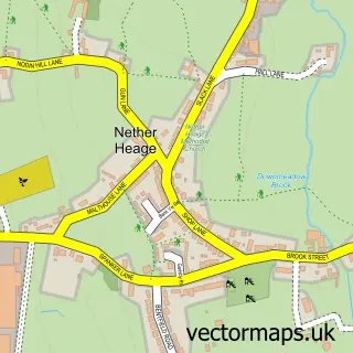 Street map sample of Nether Heage, Derbyshire