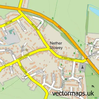 Street map sample of Nether Stowey, Somerset
