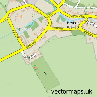 Street map sample of Nether Wallop, Hampshire