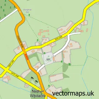 Street map sample of Nether Whitacre, Warwickshire