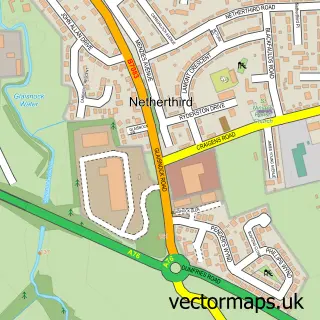 Street map sample of Netherthird, Ayrshire and Arran