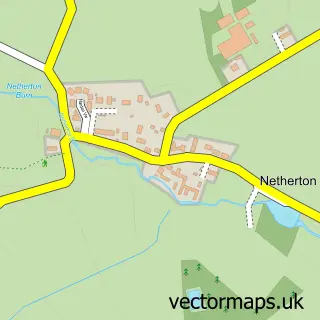 Street map sample of Netherton, Northumberland