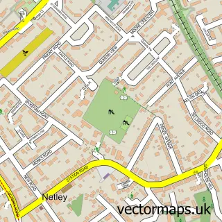 Street map sample of Netley, Hampshire