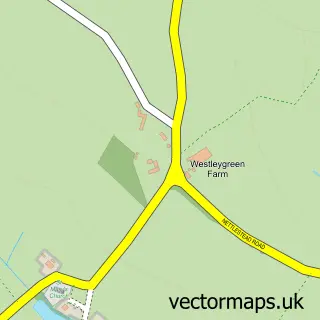 Street map sample of Nettlestead, Suffolk
