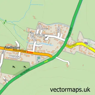 Street map sample of Nettleton, Lincolnshire