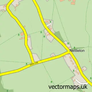 Street map sample of Nettleton, Wiltshire