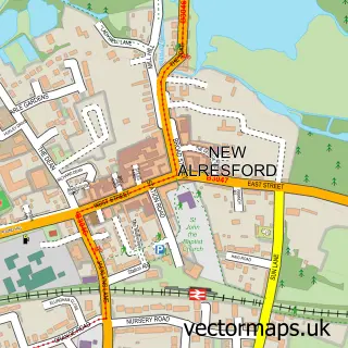 Street map sample of New Alresford, Hampshire