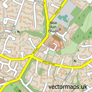 Street map sample of New Ash Green, Kent