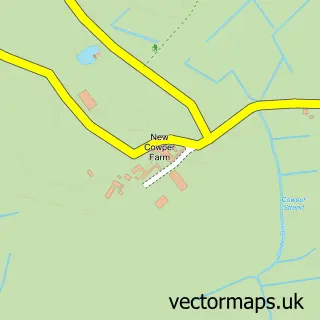 Street map sample of New Cowper, Cumbria