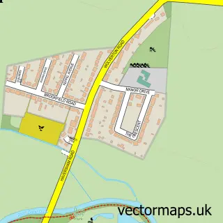 Street map sample of New Haversham, Buckinghamshire