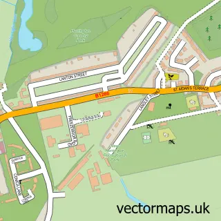 Street map sample of New Herrington, Tyne & Wear