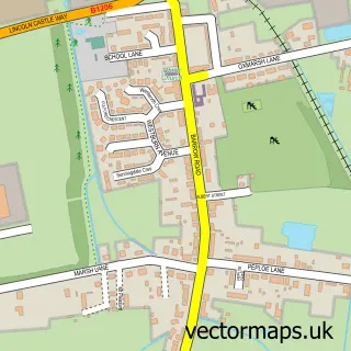 Street map sample of New Holland, Lincolnshire
