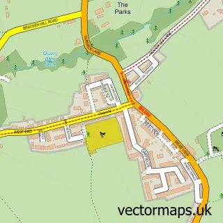 Street map sample of New Hunwick, Durham