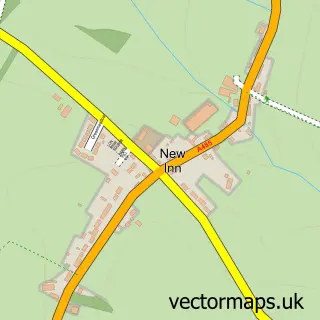 Street map sample of New Inn, Dyfed
