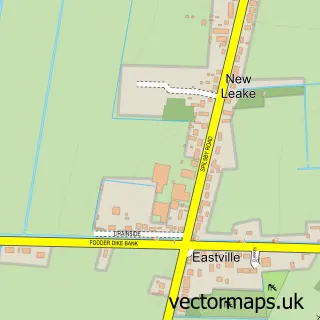 Street map sample of New Leake, Lincolnshire