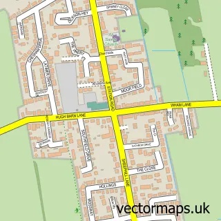 Street map sample of New Longton, Lancashire