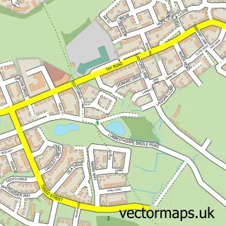 Street map sample of New Lubbesthorpe, Leicestershire