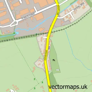 Street map sample of New Selston, Nottinghamshire