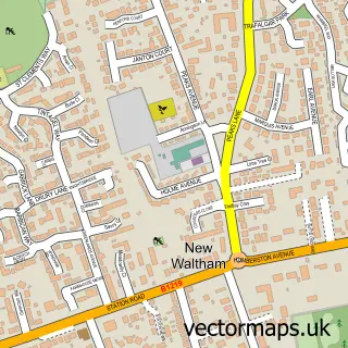 Street map sample of New Waltham, Lincolnshire