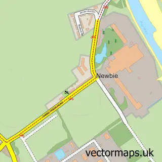 Street map sample of Newbie, Dumfries