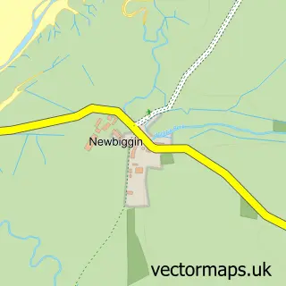 Street map sample of Newbiggin, Cumbria