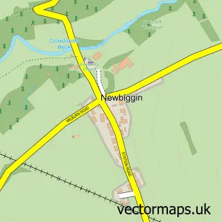 Street map sample of Newbiggin, Cumbria