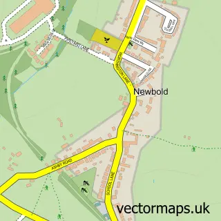 Street map sample of Newbold, Leicestershire