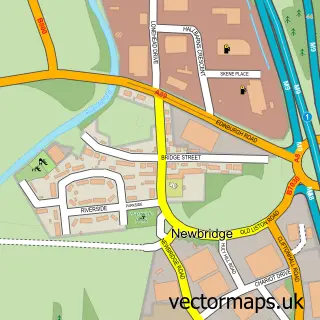 Street map sample of Newbridge, City of Edinburgh