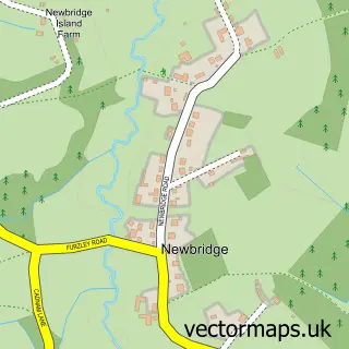 Street map sample of Newbridge, Hampshire