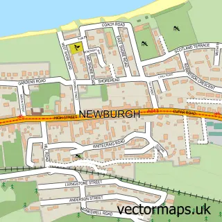 Street map sample of Newburgh, Fife