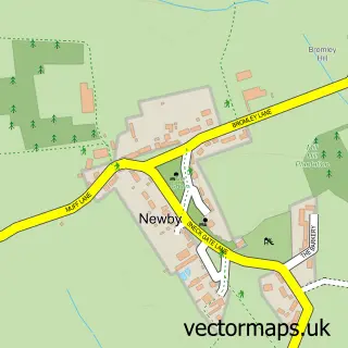Street map sample of Newby, North Yorkshire