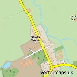 Street map sample of Newby Wiske, North Yorkshire