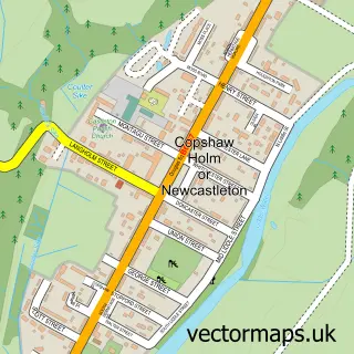 Street map sample of Newcastleton, Roxburgh, Ettrick and Lauderdale