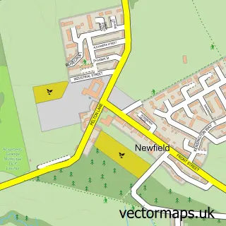 Street map sample of Newfield, Durham
