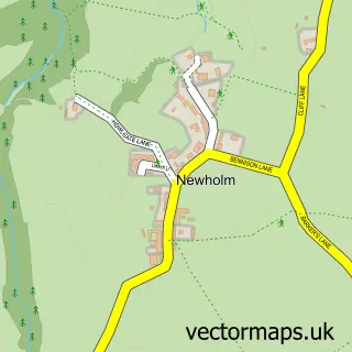 Street map sample of Newholm, North Yorkshire