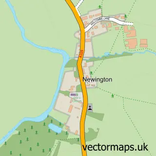 Street map sample of Newington, Oxfordshire