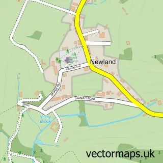 Street map sample of Newland, Gloucestershire