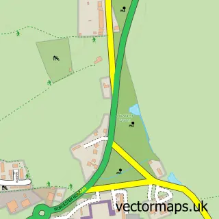 Street map sample of Newland, Worcestershire