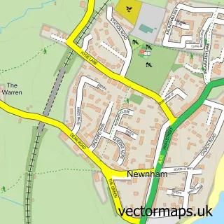 Street map sample of Newnham on Severn, Gloucestershire