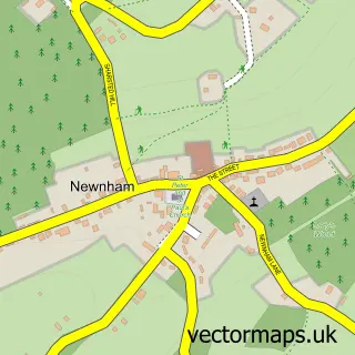 Street map sample of Newnham, Kent