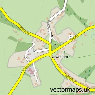 Street map sample of Newnham, Hampshire