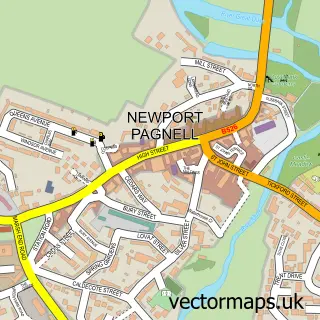 Street map sample of Newport Pagnell, Buckinghamshire