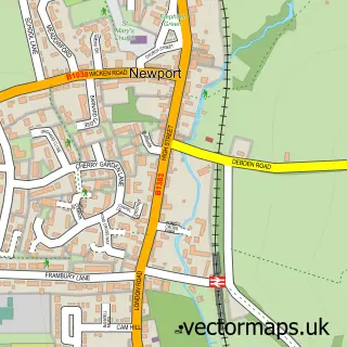 Street map sample of Newport, Essex