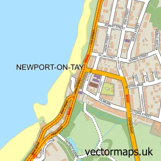 Street map sample of Newport-on-Tay, Fife