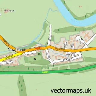 Street map sample of Newstead, Roxburgh, Ettrick and Lauderdale