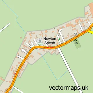 Street map sample of Newton Arlosh, Cumbria
