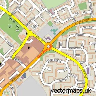 Street map sample of Newton Aycliffe, Durham
