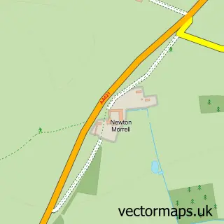 Street map sample of Newton Morrell, Oxfordshire